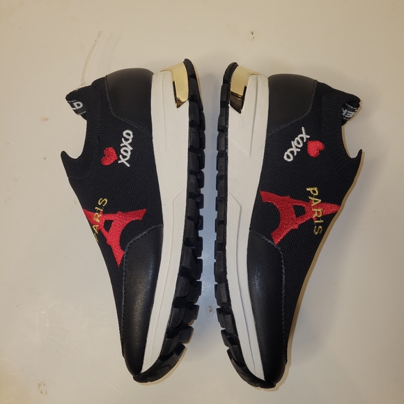 Karl Lagerfeld women's sneaker sz 9 blk - Picture 3 of 6